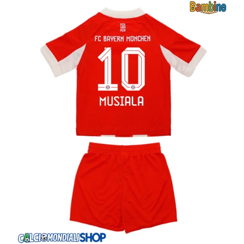 Maglie da calcio Bayern Munich Jamal Musiala #10 Prima Maglia Bambino 2025-26 Manica Corta + Pantaloni corti)